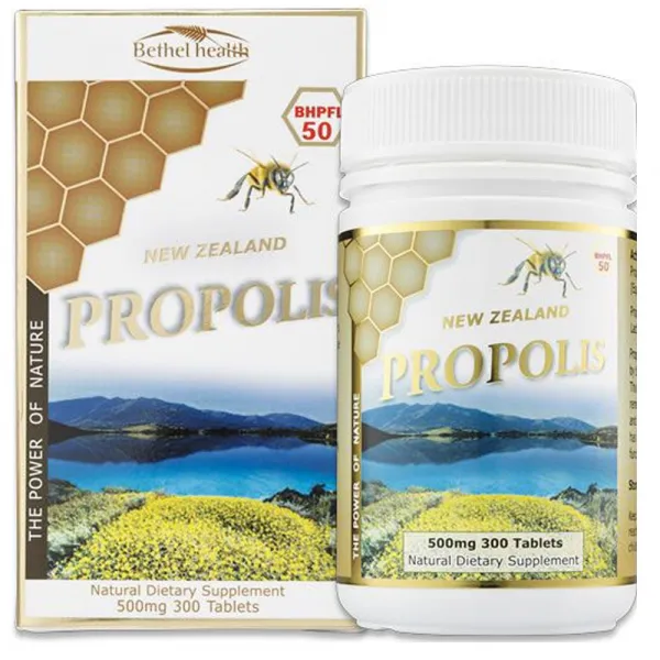 뉴질랜드 베델헬스 씹어먹는먹기편한 Propolis 츄어블 프로폴리스 500g 300정 1개, 500mg