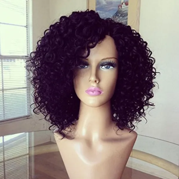 ARUKI HAIR 100 % 브라질 인간의 머리 아프로틴 곱슬 머리 곱슬 머리 136 아프리카 계 미국인을위한 레이스 프런트 가발 짧은 곱슬 가발 자연 색, 본상품선택, 1