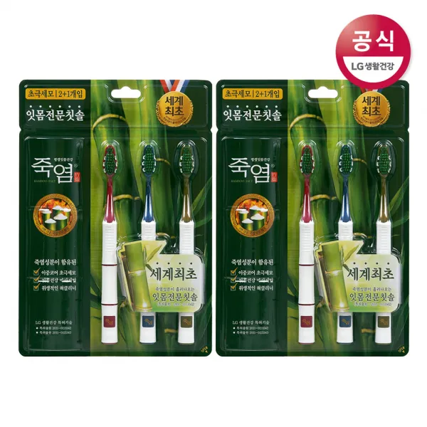 죽염 잇몸전문 칫솔 2+1입, 6입