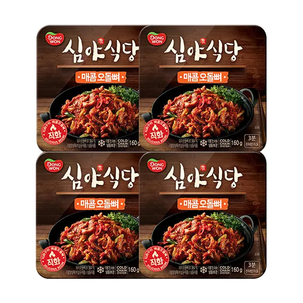 동원 심야식당 매콤오돌뼈, 160g, 4개