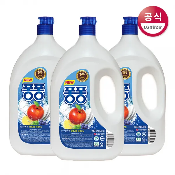 퐁퐁 항균 주방세제 2kg 3개