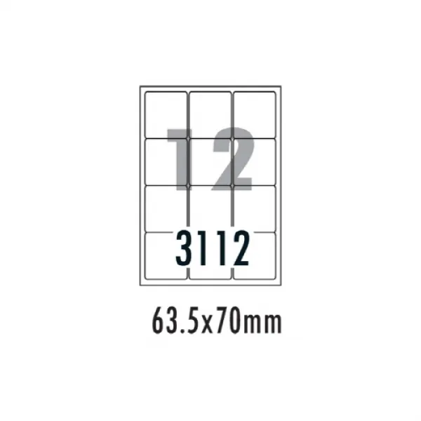 Partscanner 폼텍 물류관리용라벨 Ls 3112 100매/12칸 /Cd라벨/Dvd라벨/기타라벨/물류관리용라벨/라벨지 14 Ls 3112 12칸 