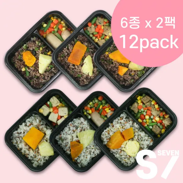 자연미가 S7 700Kcal 식이요법 도시락 일주일 식단, 12팩