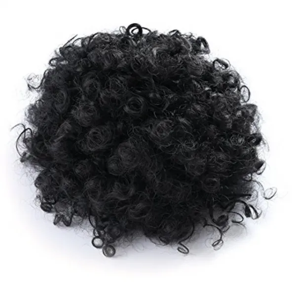 Onedor 아프리카 계 미국인 Afro 짧은 꼬임 곱슬 포장 Drawstring 퍼프 포니 테일 롤빵 확장