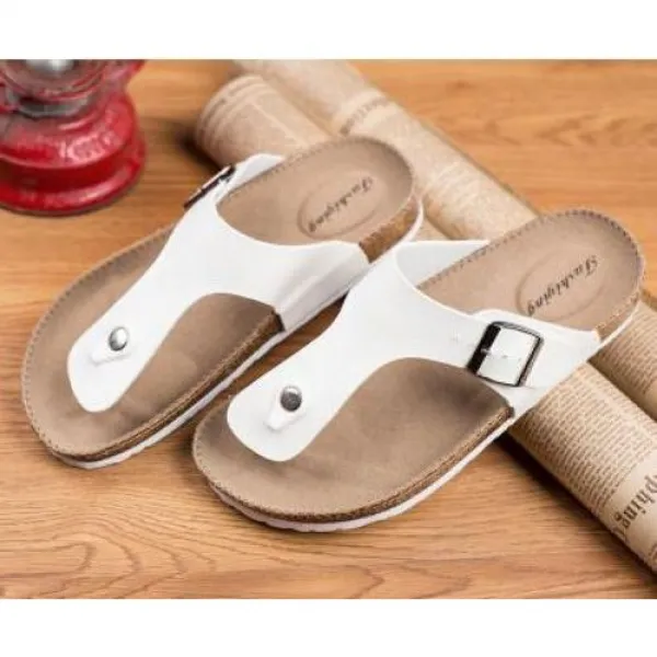 [해외] Akexiya Lovers Casual Sandals Fashion Cork Slippers Summer