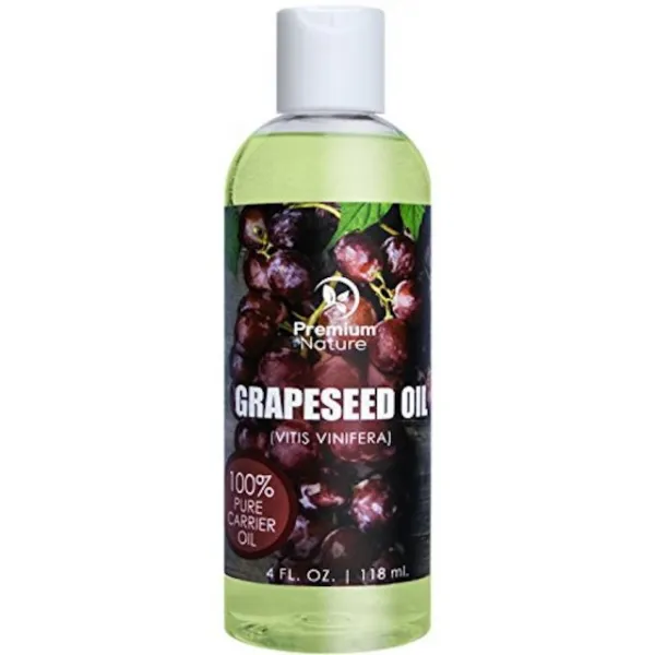 포도씨 오일 Natural Carrier Oil - 4 온스의 오메가 지방산이 풍부한 가벼운 실크 모이스춰 라이저로 미성숙 한 노화 방
