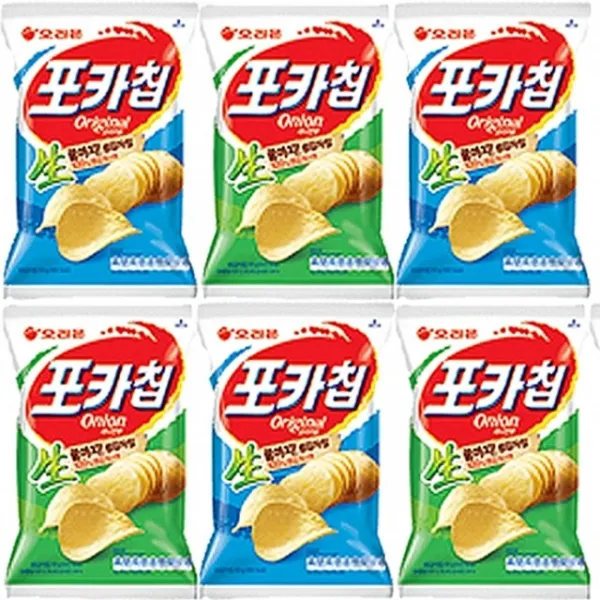 오리온)포카칩 (어니언과 오리지날) 60g x 10개 자연 생감자 엄선, 제품구매확인, 어니언