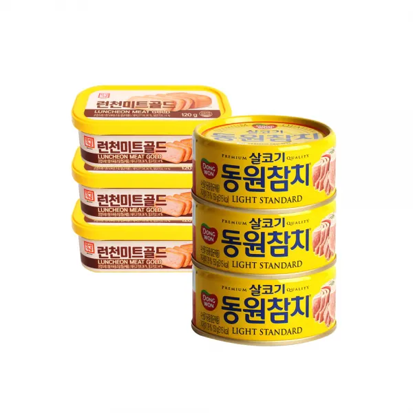 동원살코기참치150g 3개 + 한성런천미트 120g 3개, 1개