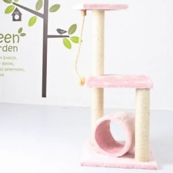 GT PMC 고양이 장난감 핑크 미니 캣타워 높이86cm, 1