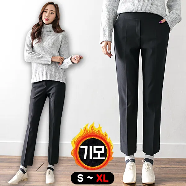 토마토팩토리 여성 기모 밴딩 슬랙스 정장바지(S~XL) 여자 기모바지 겨울 팬츠