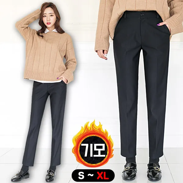 토마토팩토리 여성 기모 편해요 슬랙스 정장바지(~XL) 여자 기모바지 정장팬츠 겨울