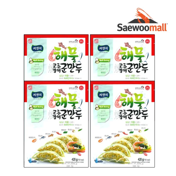 새우몰 한성 해물고추잡채군만두 420g x 4개