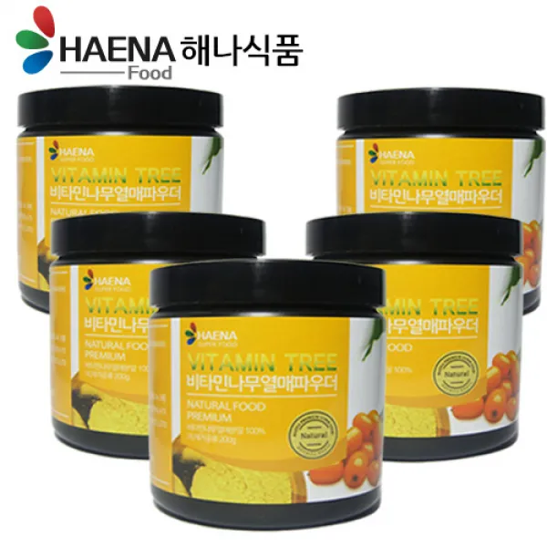 해나식품 비타민나무열매 가루(고급형 통), 200g, 5통