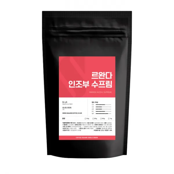 커피스퀘어 르완다 인조부 수프림 원두커피, 분쇄안함(홀빈), 200g