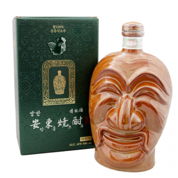 양반 안동소주 3년산 전통주 양반탈 45도 600ml 잔1, 1개