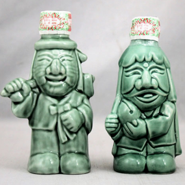 양반안동소주 미니어처 탈놀이패 중과백정 45도 60ml 2병, 120ml, 1개