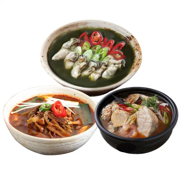 3품목6봉 매생이굴국2 육개장2 알탕2 총6봉, 550g, 6봉