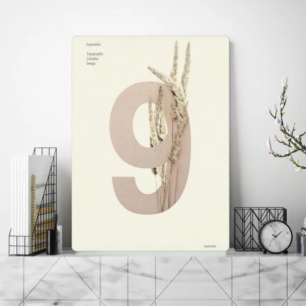 오홀리브 액자테이블 월별 숫자 12종 L, 대(80x60x27) 9월