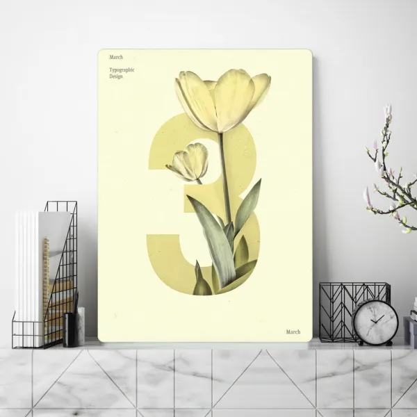 오홀리브 액자테이블 월별 숫자 12종 L, 대(80x60x27) 3월