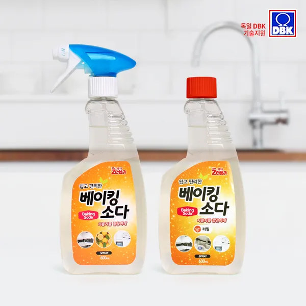  제타 베이킹소다 분무기형 매직클리너 600ml+리필600ml 단품