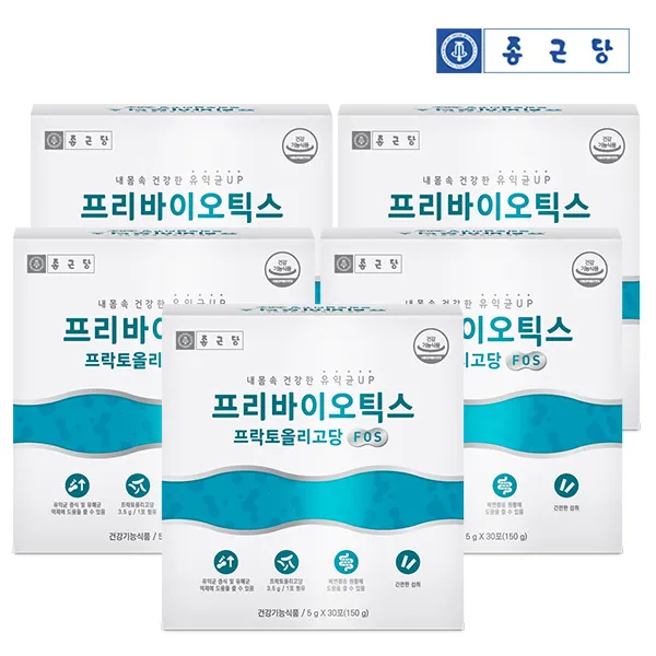 종근당 프리바이오틱스 프락토올리고당 FOS, 5박스