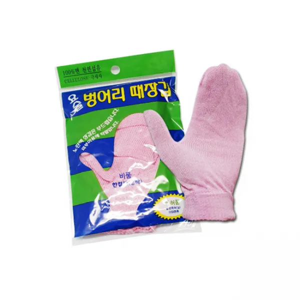 정준산업 요술때밀이장갑 벙어리(비품), 1개, 핑크