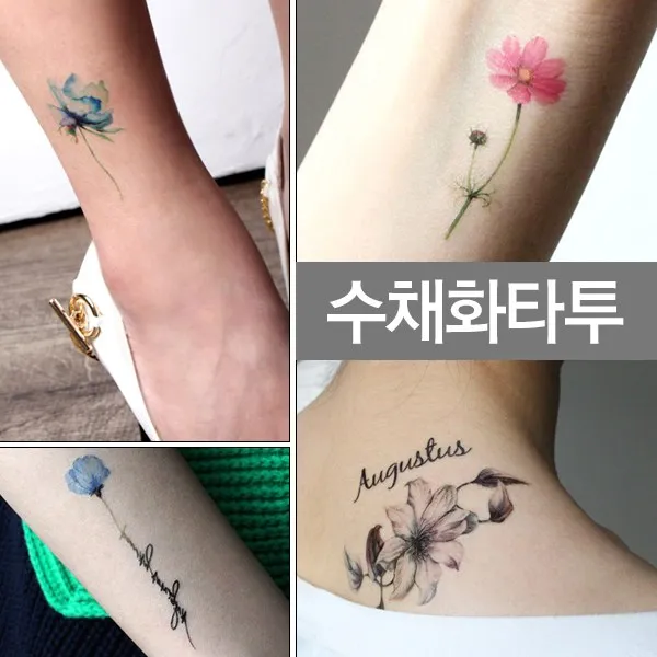 파셋 앵콜1+1 수채화타투스티커 문신 패션타투 유행 컬러타투 신상출시, 1개, 디자인선택-WT03