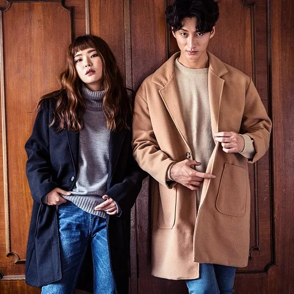 베스티스 베이직 오버핏 모직코트 Vst Hd105opy 