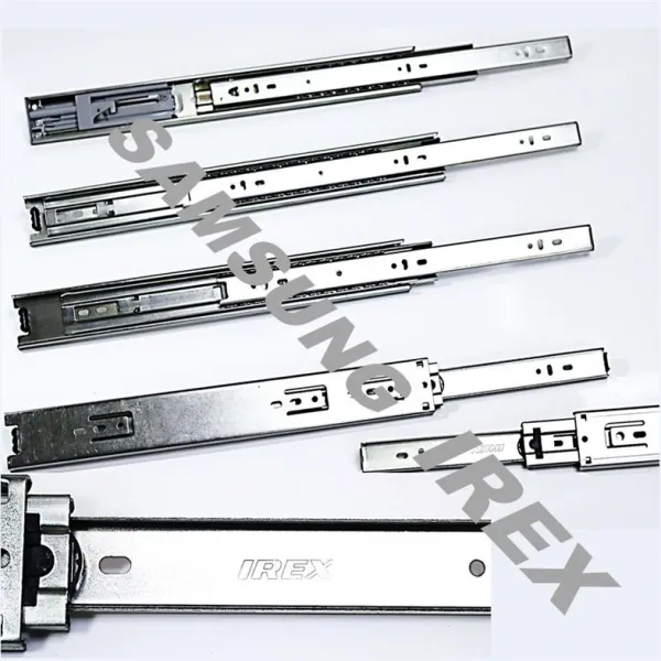 (삼성 IREX) 40KG 무게도 끄떡없는 튼튼함 3단볼레일 댐핑 (추가상품 밥통레일) 서랍장레일, IR1) 3단볼레일(35mm/폭) _ 450mm
