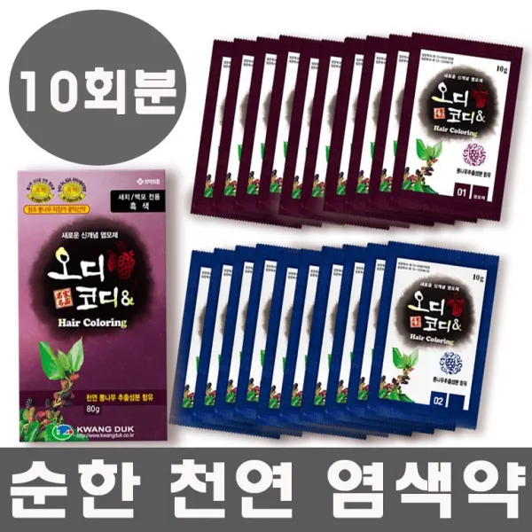 오디코디 오디코디앤 헤어컬러 자연갈색 10회분