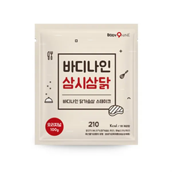 바디나인 삼시삼닭 스테이크 오리지널, 100g, 20팩