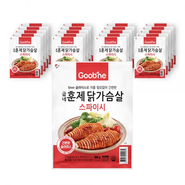 굽네 스파이시 훈제닭가슴살 100g 20팩