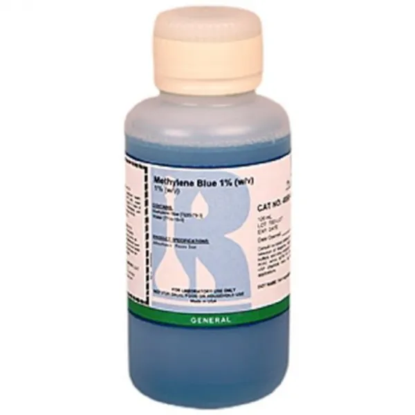 Ricca Chemical 4850-4 메틸렌 블루 1 % w / v 수용액 120mL 폴리 천연 용기