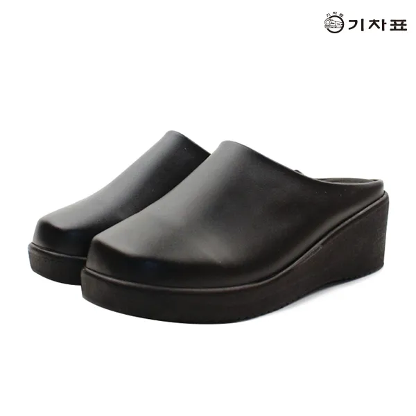 기차표 태미HI 블랙 여성 슬리퍼 굽5cm 사무용 슬리퍼