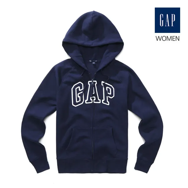 GAP [해외직배송] 갭 기모 우먼 후드집업_네이비