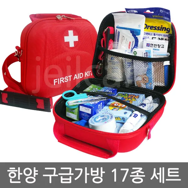 만타 휴대용 구급가방 약품세트 17종, 1개