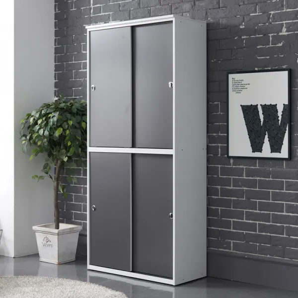 유니우드 파모스 미닫이 슬라이딩 2000 수납장, 메탈그레이