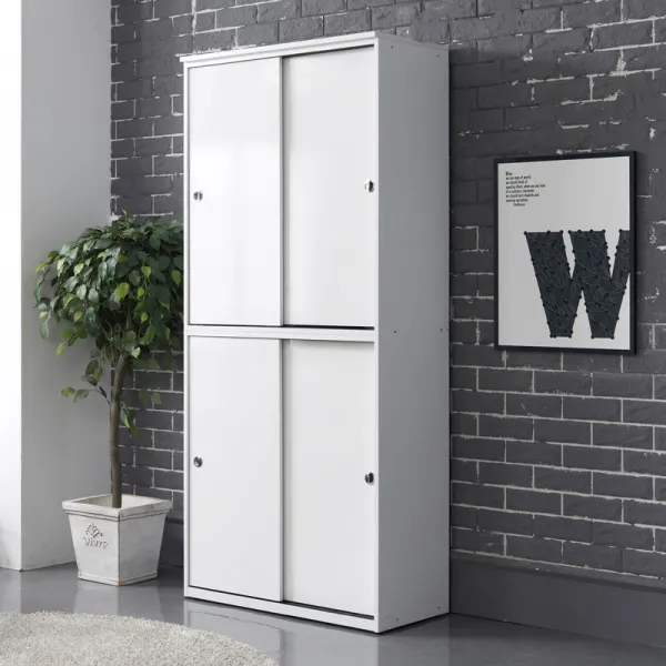 유니우드 파모스 미닫이 슬라이딩 2000 수납장, 화이트