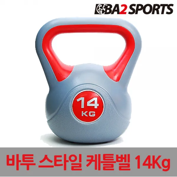 바투 PVC코팅 안전한 홈트케틀벨 케틀벨 컬러스타일, 레드, 14kg