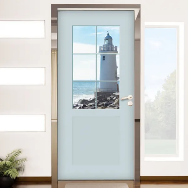 꾸밈 ih860-창문그림(창밖등대)현관문시트지 시트지, D타입-콰이엇