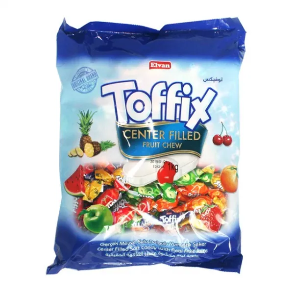 엘반 토픽스 과일향 츄위캔디 1kg 8개(1박스), 단품