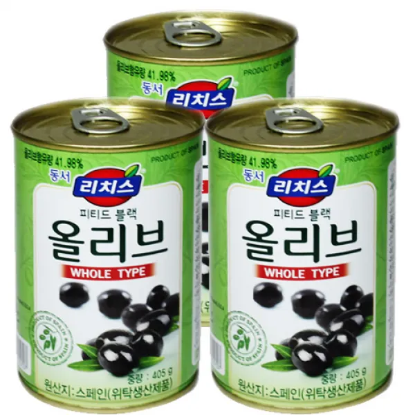 동서 DH003)리치스 올리브 홀 405g 3캔