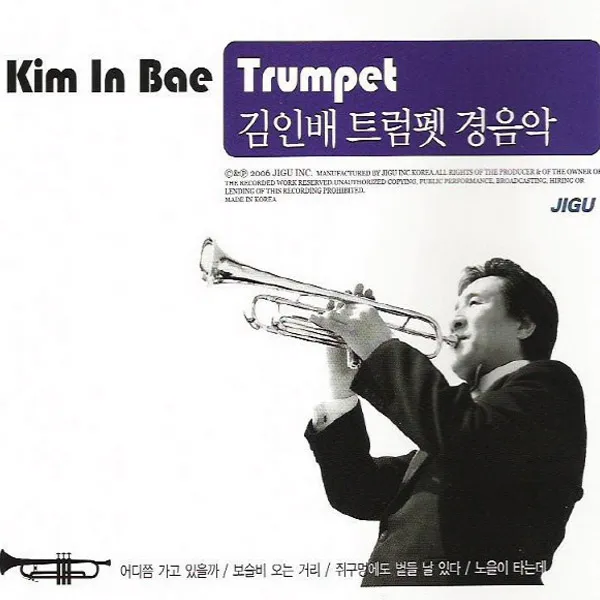2CD_김인배-트럼펫경음악/총30곡/어디쯤가고있을까/보슬비오는거리/이슬비/영아/끝이없는길/사은품CD증정, 단일상품