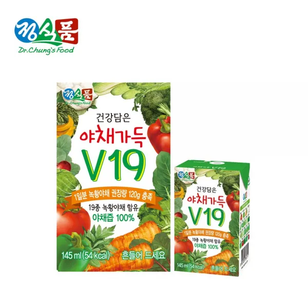 정식품 건강담은 녹황 야채가득 V19, 24팩, 145ml