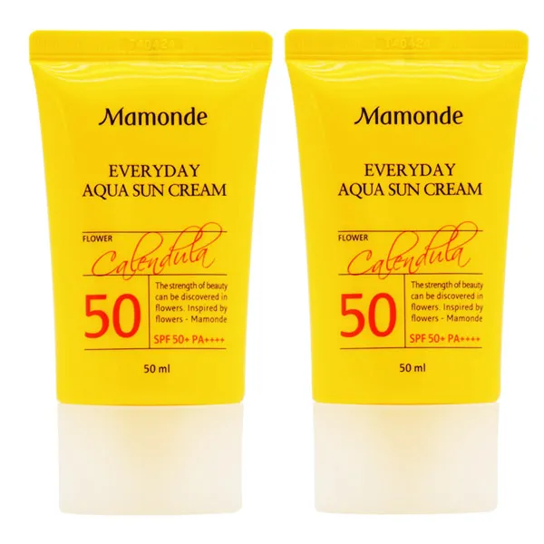 마몽드 카렌듈라에브리데이 선크림SPF50PA+++, 50ml, 2개