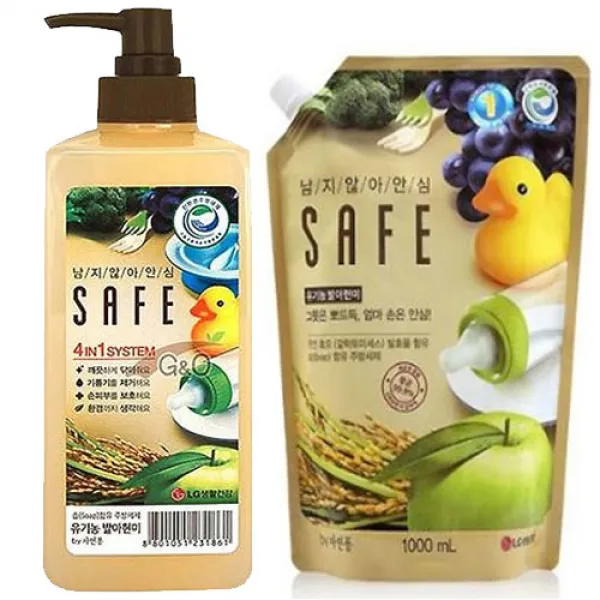 세이프 Lg생활건강 천연미네랄 주방세제 용기725ml+리필580ml 2개