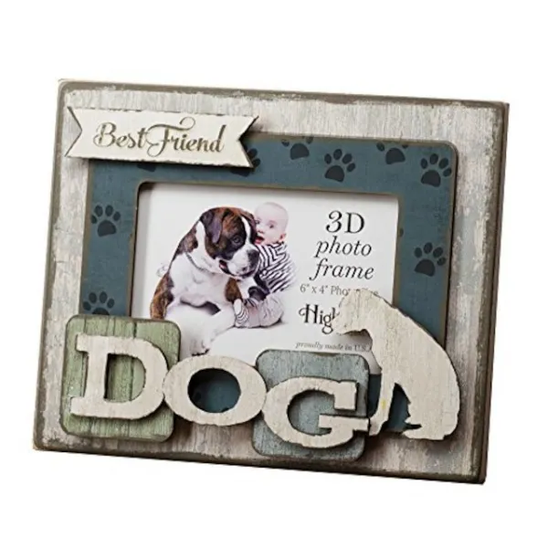개 Best Friend 3D 계층화 된 나무 액자 하나의 4 