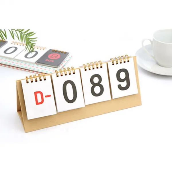 온더칩 디데이달력 D-DAY 데스크 캘린더, 베이지