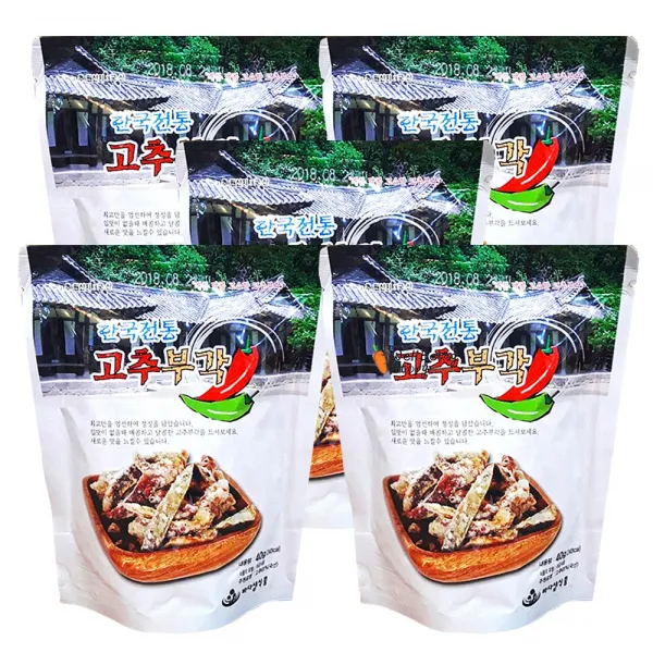 바다샘식품 짜지않고 맛있는 고추부각 40g, 5봉