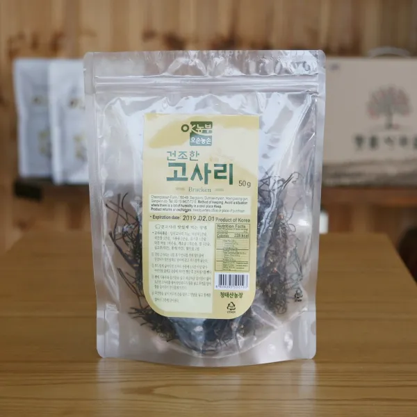 마캐는젊은농부들 부용농산 청태산 고랭지 건나물 50g, 1개, 고사리
